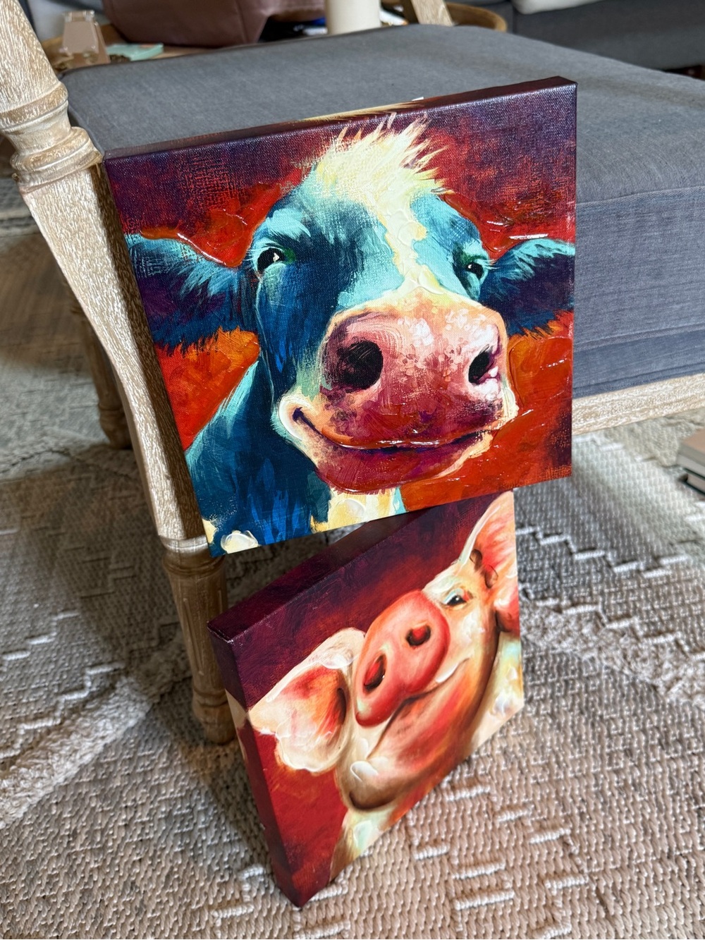 Farmhouse Faces Canvas Prints Set
